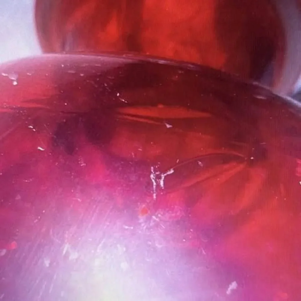 Large Ruby Red Glass Urn Vase